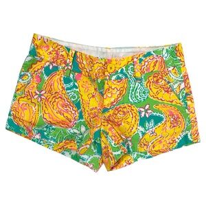Lilly Pulitzer Walsh‎ Shorts Size 00 Pop Goes the Lemur Preppy Resort Paisley